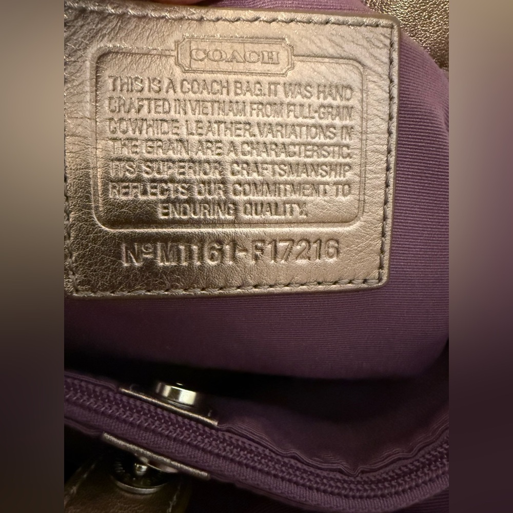 Coach Soho East West  Bronze  Leather Tote Bag - Picture 12 of 14